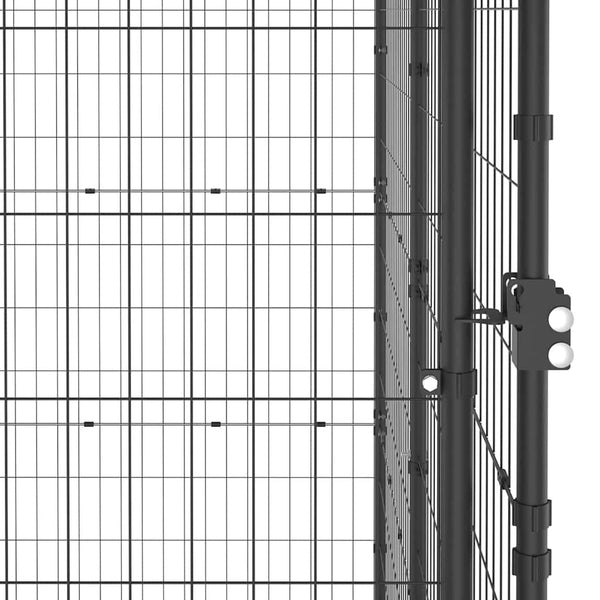 Outdoor-Hundezwinger Stahl mit Überdachung 26,62 m²