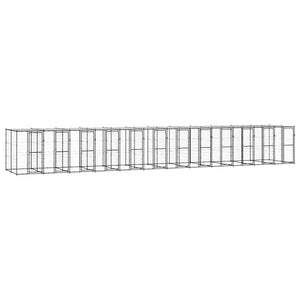Outdoor-Hundezwinger Stahl mit Überdachung 29,04 m²