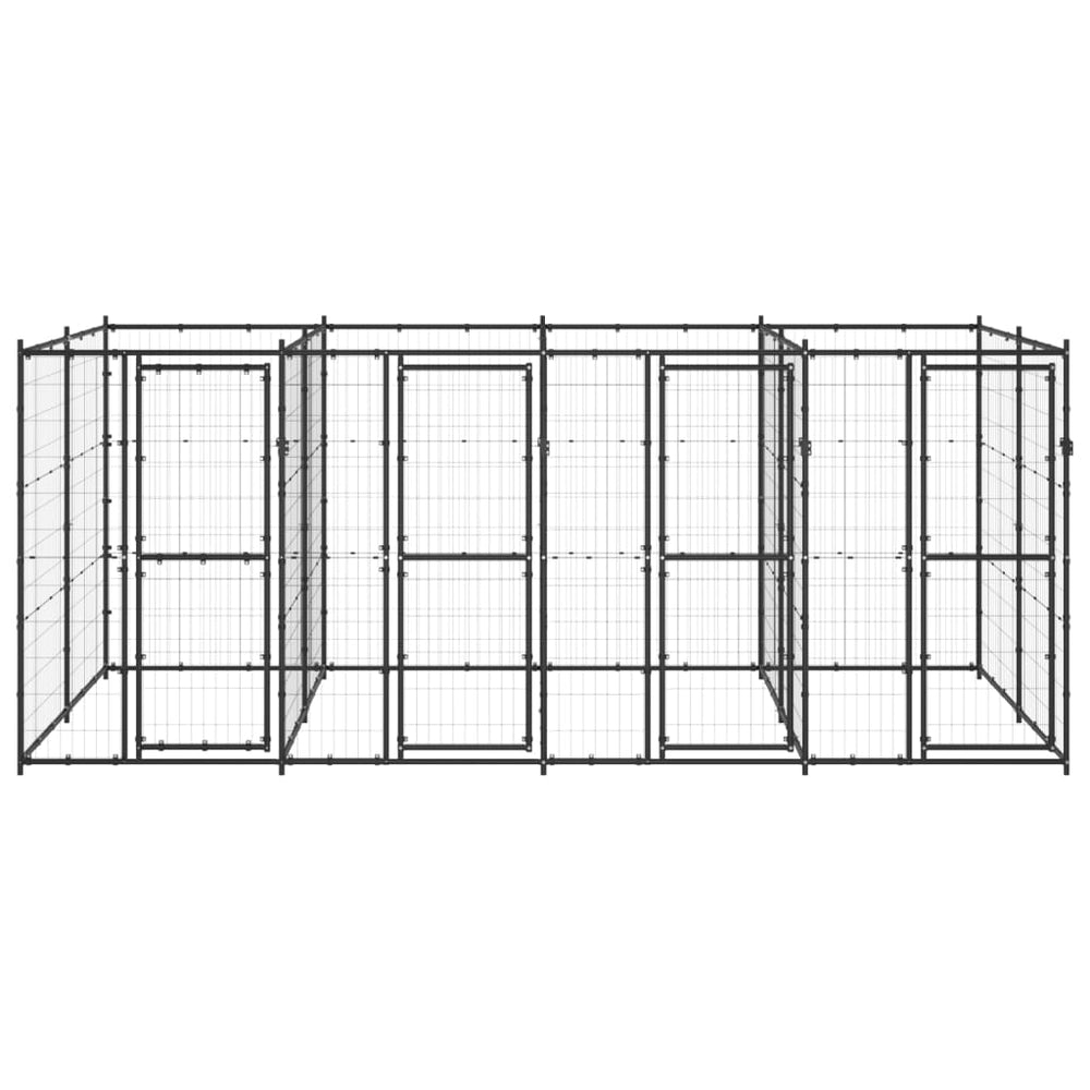 Outdoor-Hundezwinger Stahl 9,68 m²