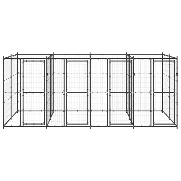 Outdoor-Hundezwinger Stahl 9,68 m²