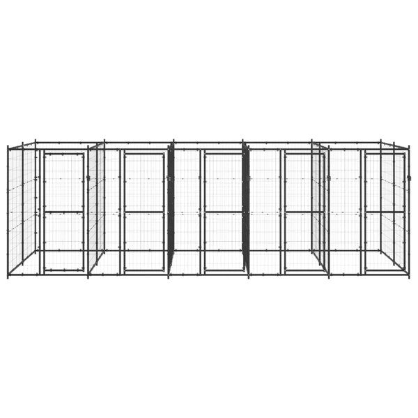 Outdoor-Hundezwinger Stahl 12,1 m²