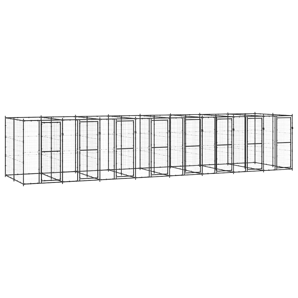 Outdoor-Hundezwinger Stahl 19,36 m²