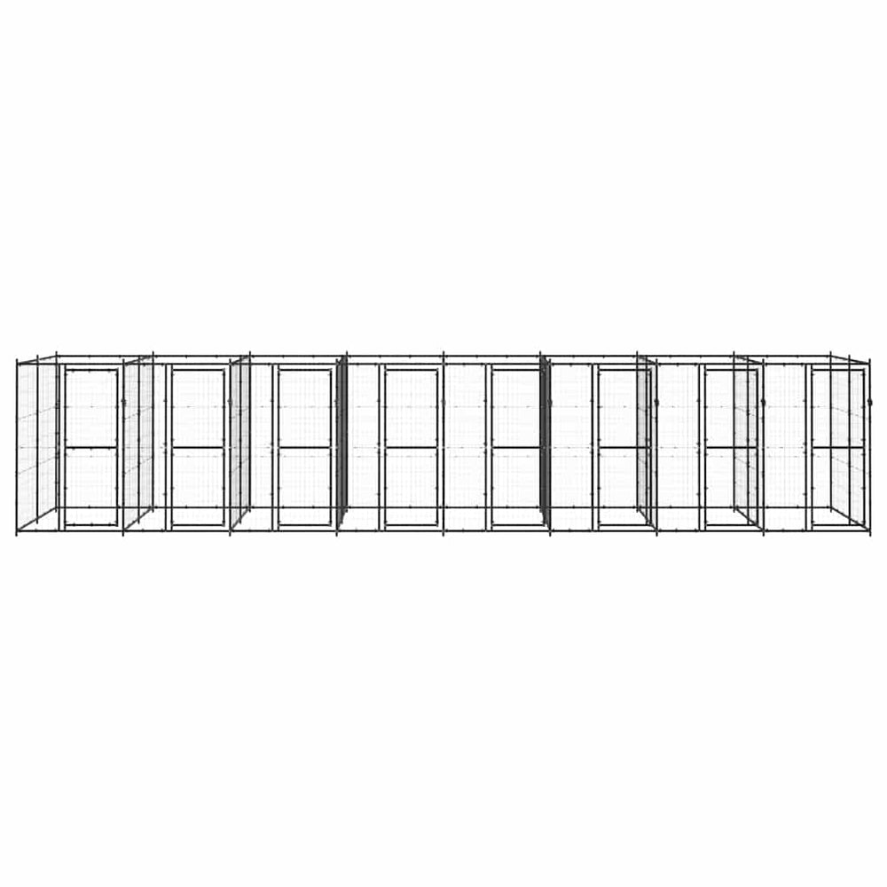 Outdoor-Hundezwinger Stahl 19,36 m²