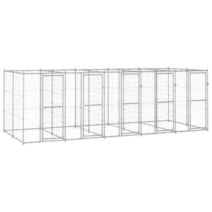 Outdoor-Hundezwinger Verzinkter Stahl 12,1 m²