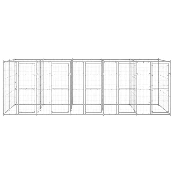 Outdoor-Hundezwinger Verzinkter Stahl 12,1 m²