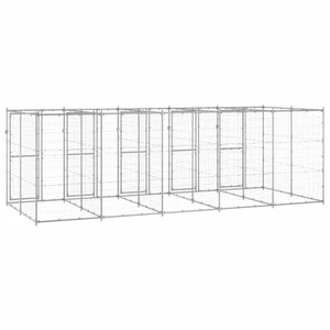 Outdoor-Hundezwinger Verzinkter Stahl 12,1 m²