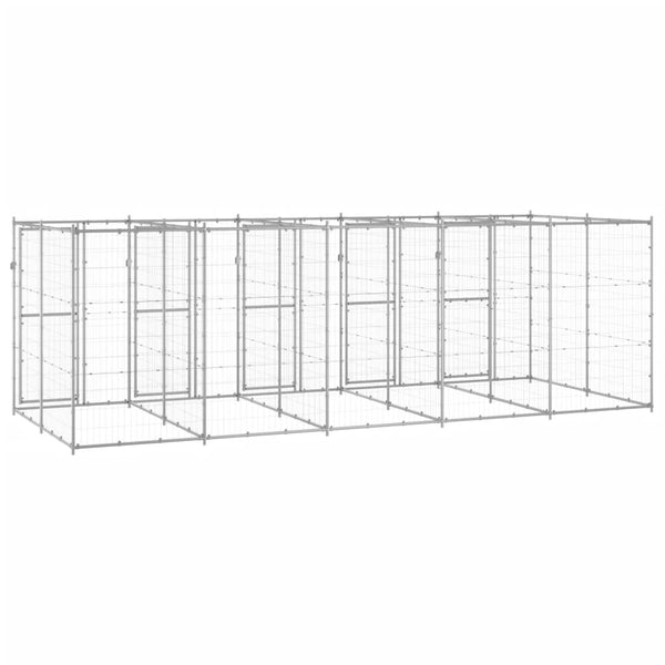 Outdoor-Hundezwinger Verzinkter Stahl 12,1 m²