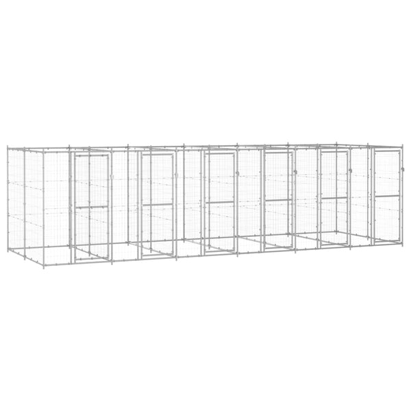 Outdoor-Hundezwinger Verzinkter Stahl 14,52 m²