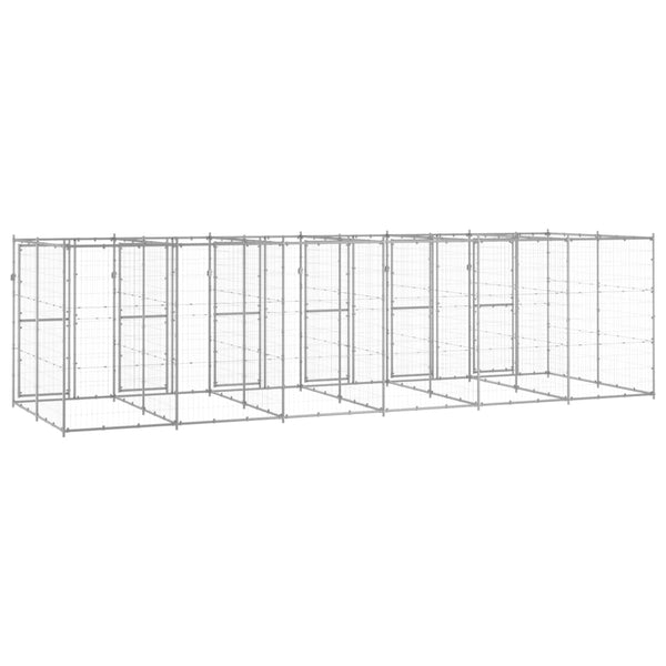 Outdoor-Hundezwinger Verzinkter Stahl 14,52 m²