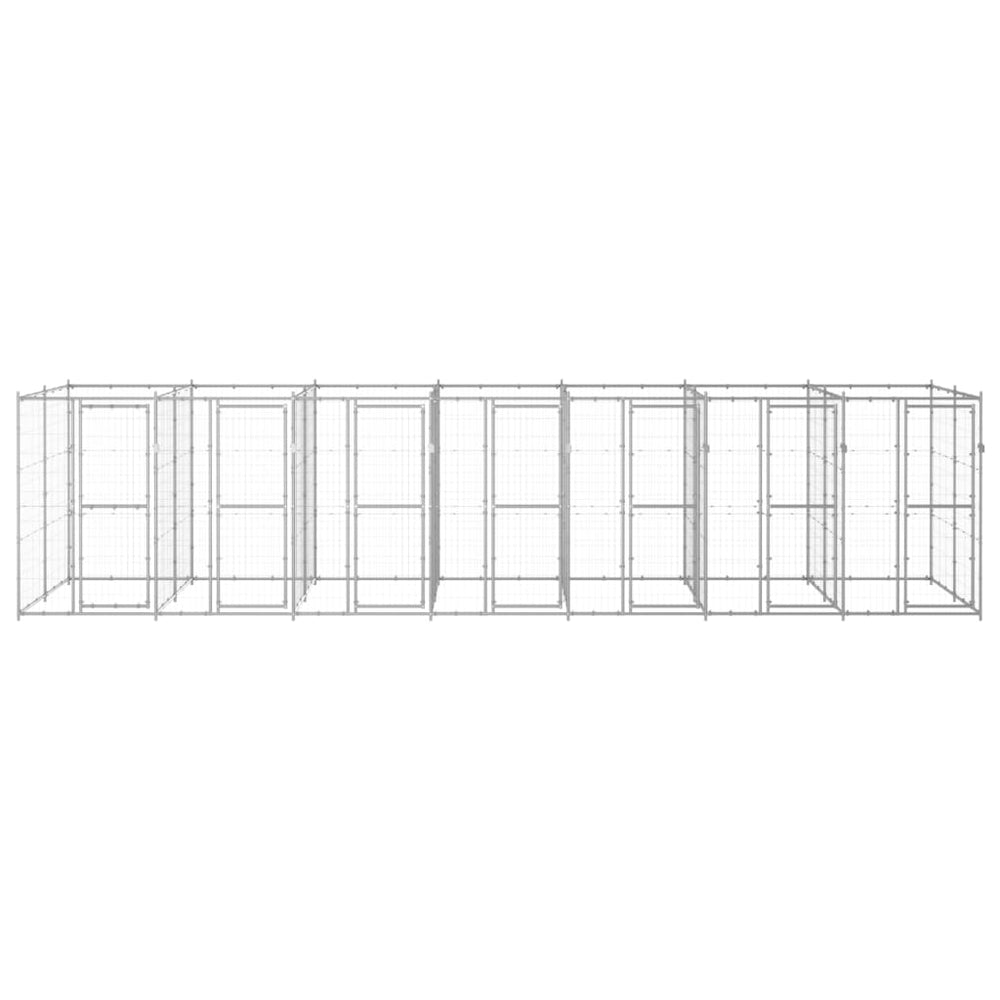Outdoor-Hundezwinger Verzinkter Stahl 16,94 m²