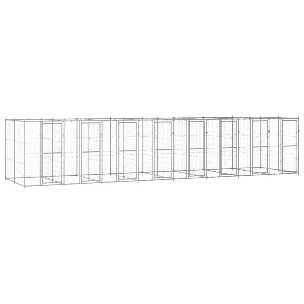 Outdoor-Hundezwinger Verzinkter Stahl 19,36 m²