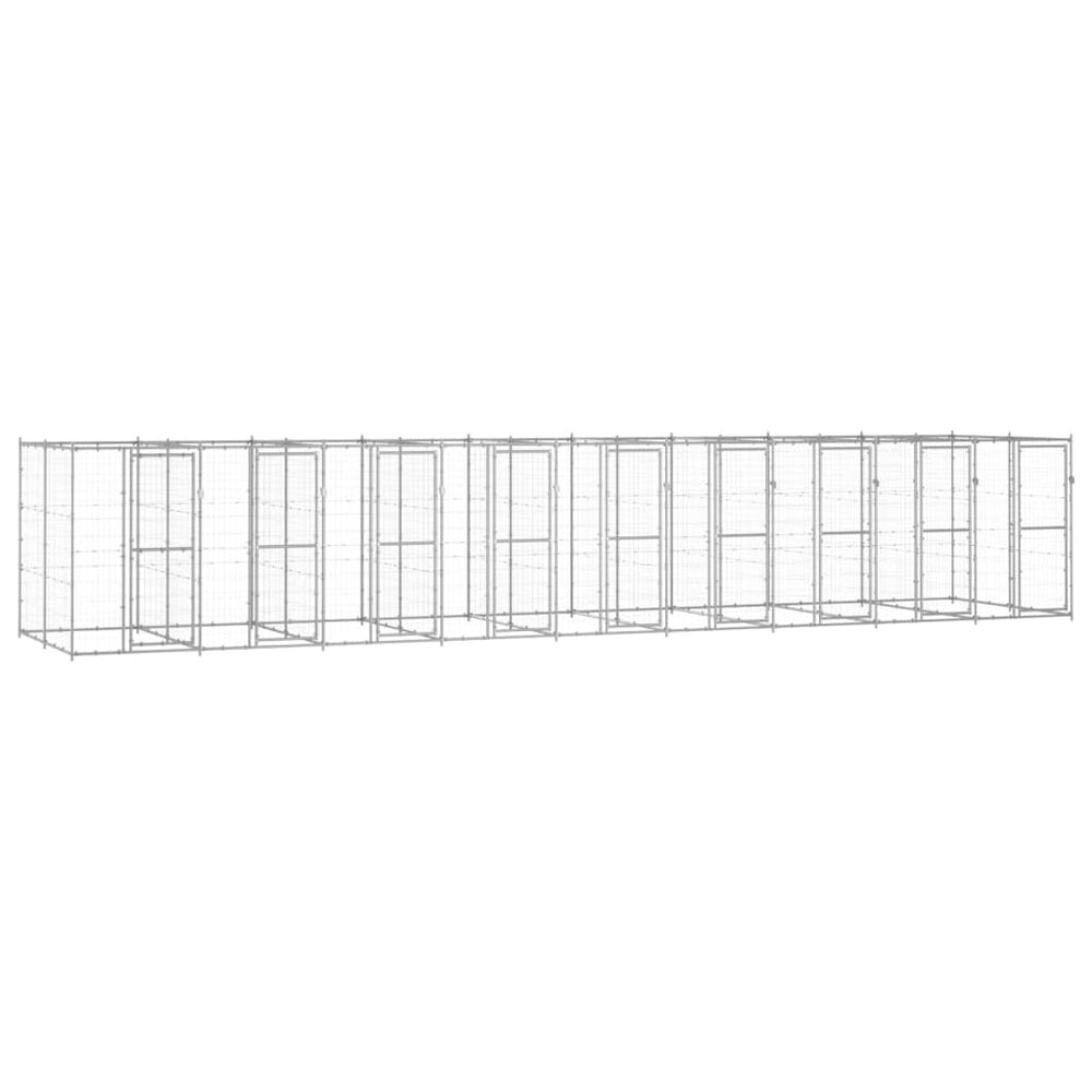 Outdoor-Hundezwinger Verzinkter Stahl 21,78 m²