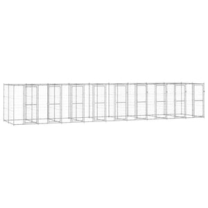 Outdoor-Hundezwinger Verzinkter Stahl 21,78 m²