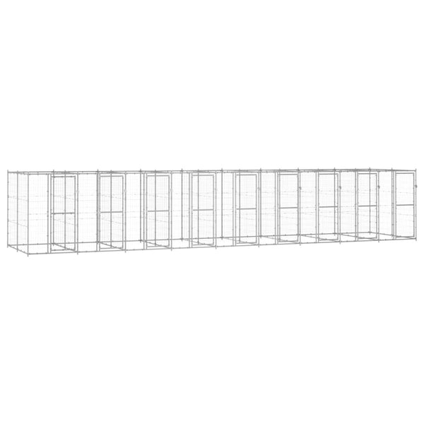 Outdoor-Hundezwinger Verzinkter Stahl 21,78 m²