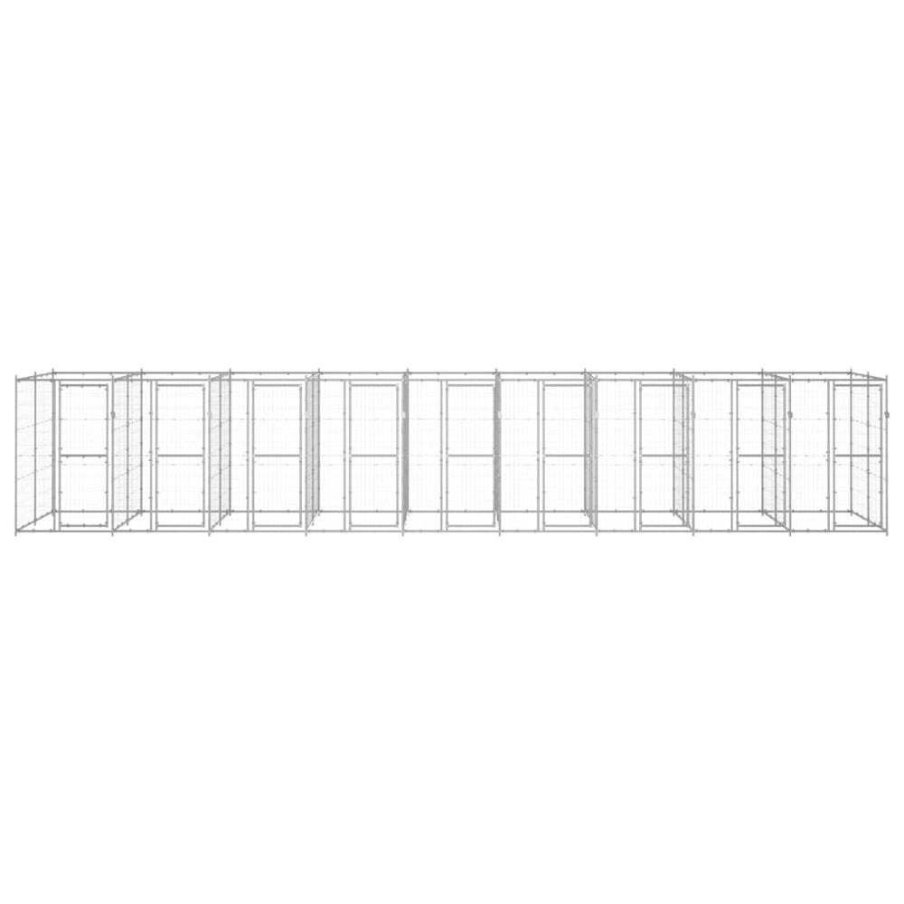 Outdoor-Hundezwinger Verzinkter Stahl 21,78 m²