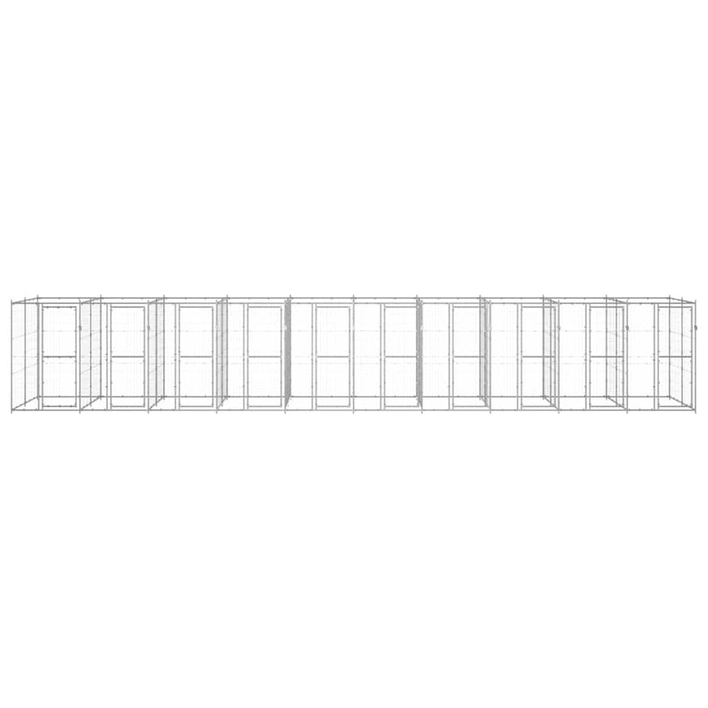 Outdoor-Hundezwinger Verzinkter Stahl 24,2 m²