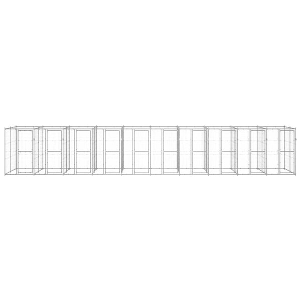 Outdoor-Hundezwinger Verzinkter Stahl 24,2 m²