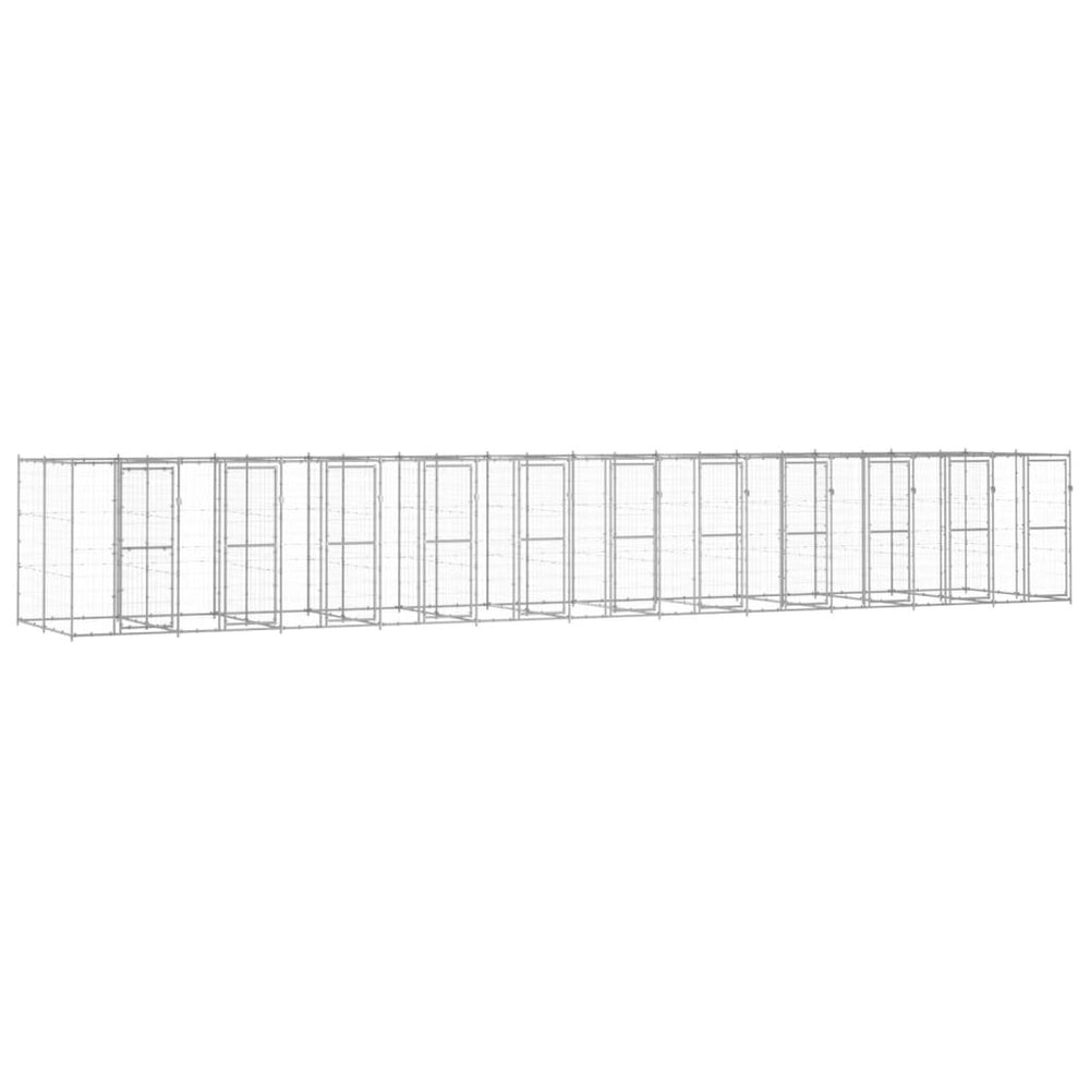 Outdoor-Hundezwinger Verzinkter Stahl 26,62 m²