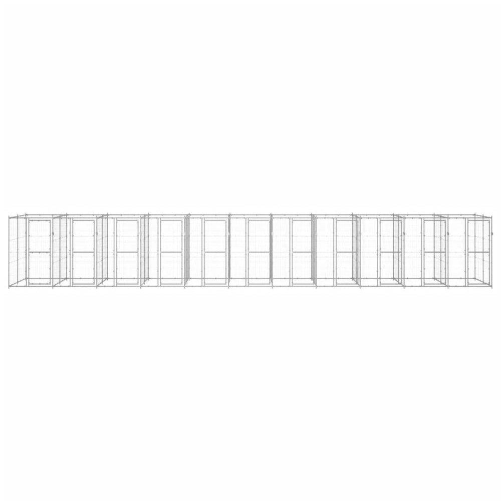 Outdoor-Hundezwinger Verzinkter Stahl 26,62 m²
