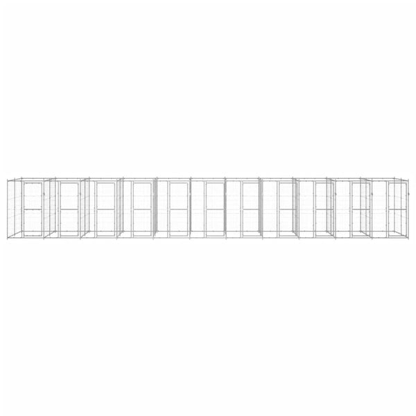 Outdoor-Hundezwinger Verzinkter Stahl 26,62 m²