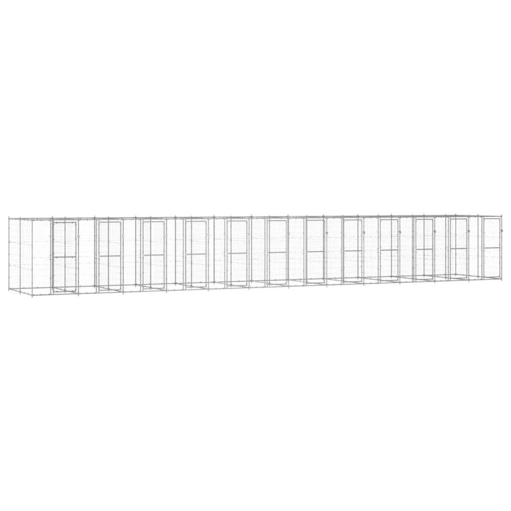 Outdoor-Hundezwinger Verzinkter Stahl 29,04 m²
