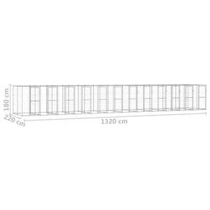 Outdoor-Hundezwinger Verzinkter Stahl 29,04 m²