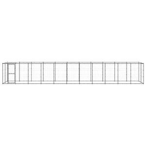 Outdoor-Hundezwinger mit Überdachung Stahl 26,62 m²