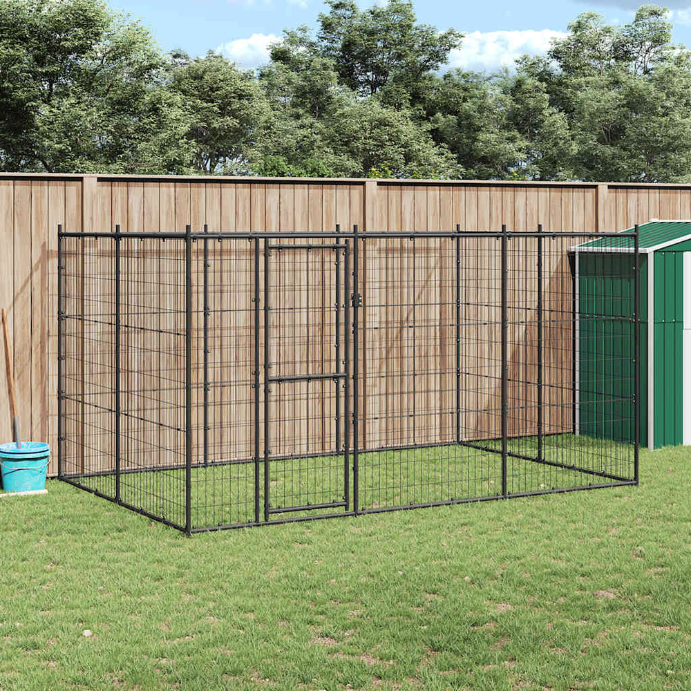 Outdoor-Hundezwinger Stahl 7,26 m²