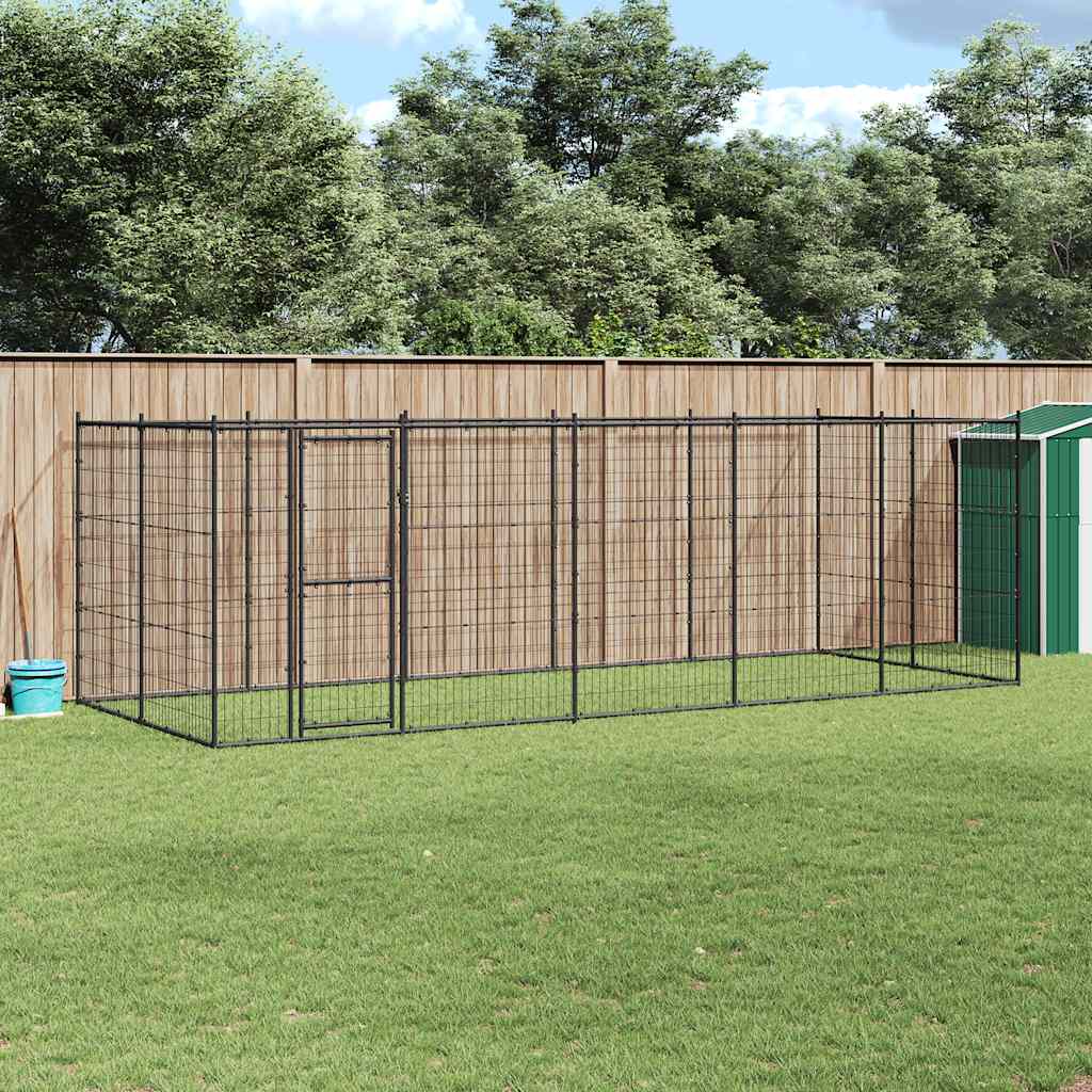 Outdoor-Hundezwinger Stahl 12,1 m²