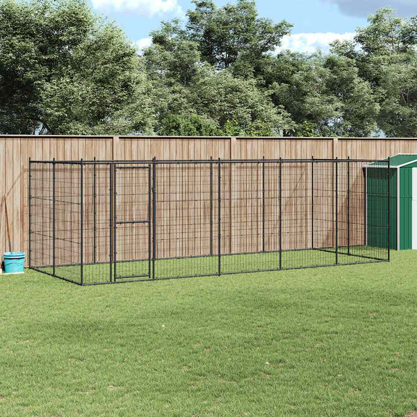 Outdoor-Hundezwinger Stahl 12,1 m²