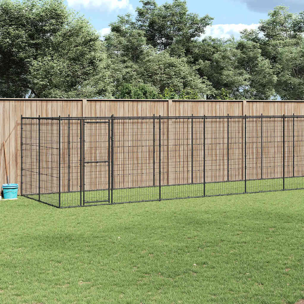 Outdoor-Hundezwinger Stahl 16,94 m²