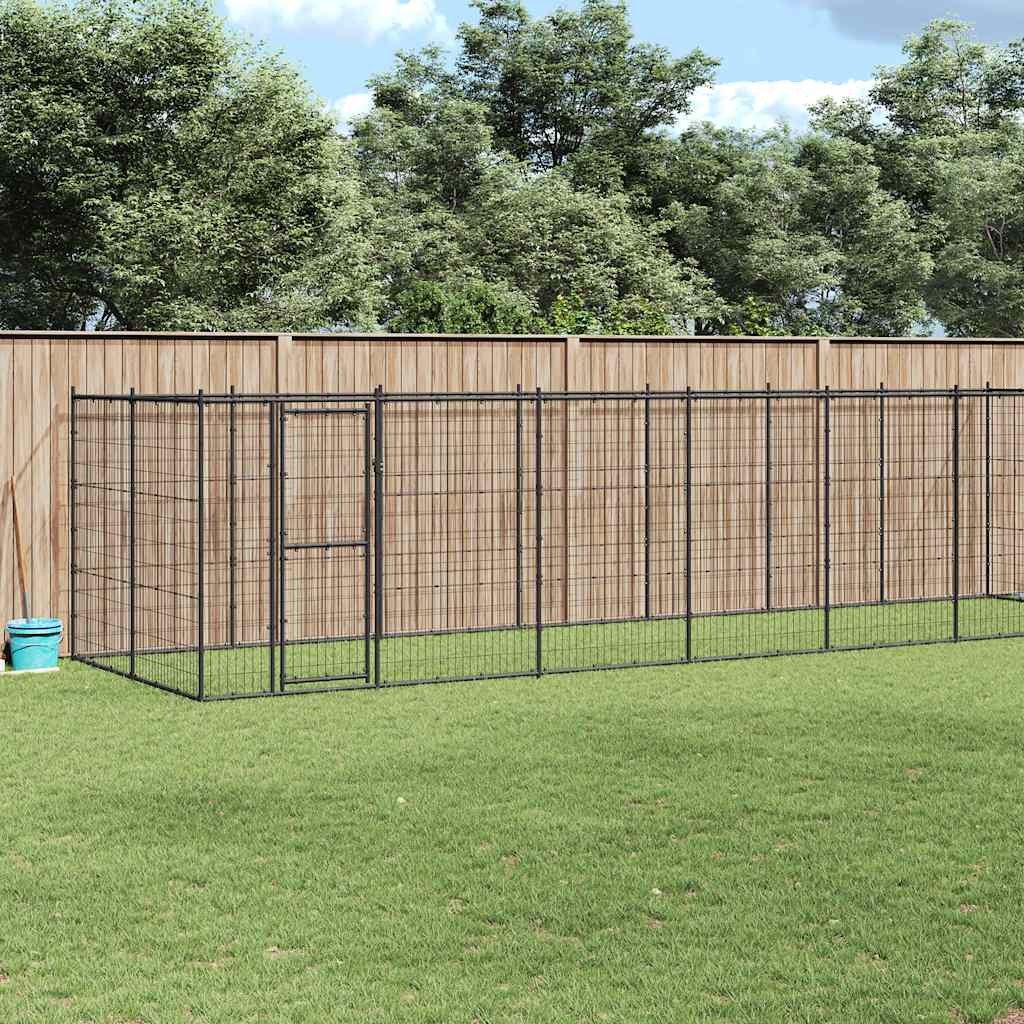 Outdoor-Hundezwinger Stahl 21,78 m²