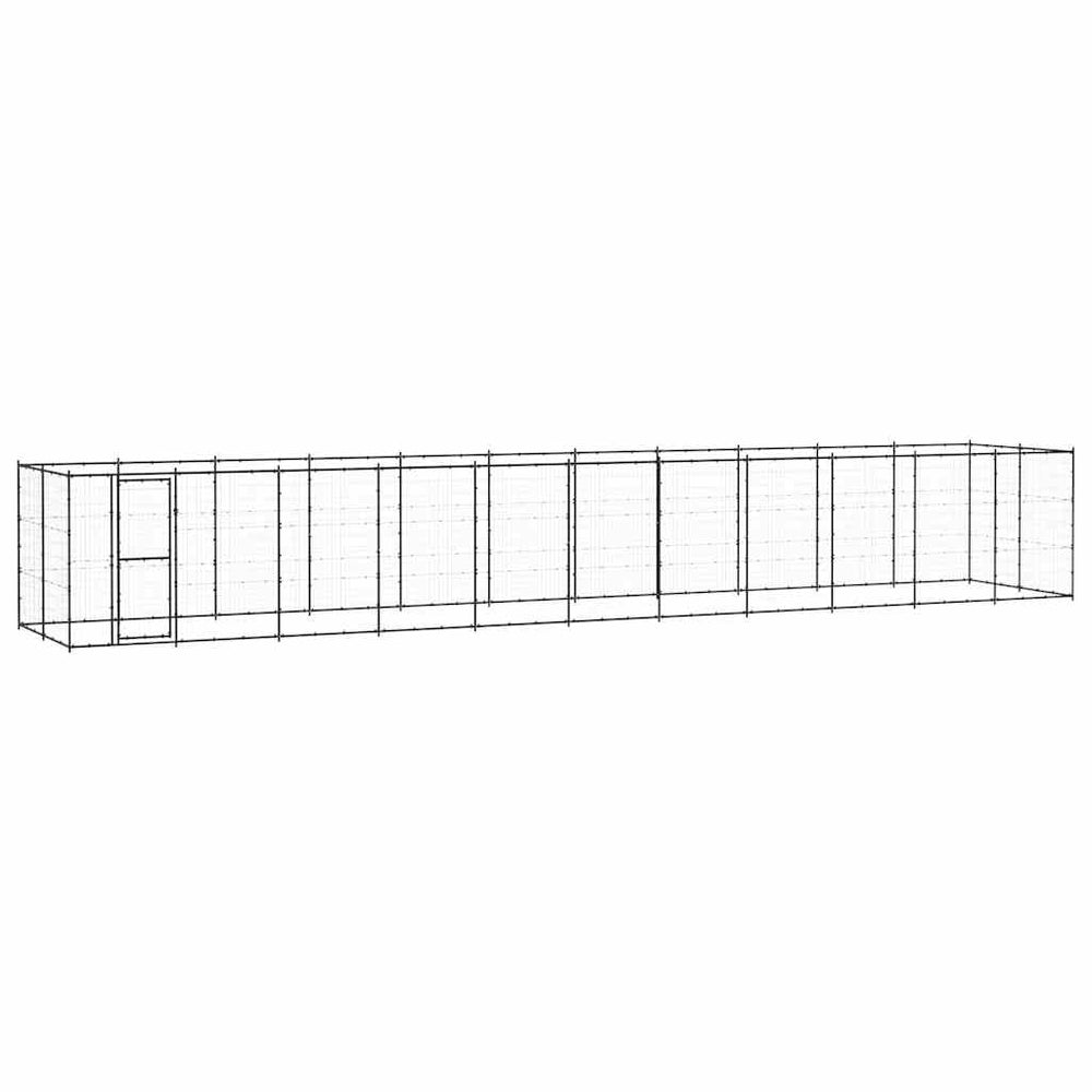 Outdoor-Hundezwinger Stahl 26,62 m²