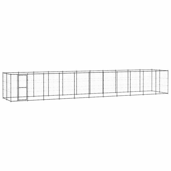 Outdoor-Hundezwinger Stahl 26,62 m²