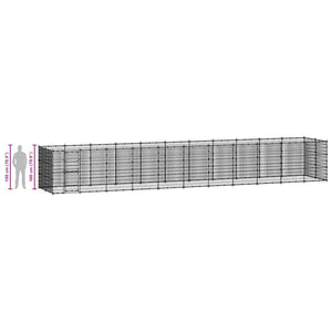Outdoor-Hundezwinger Stahl 26,62 m²