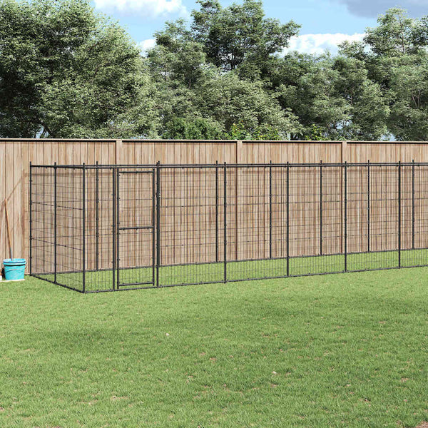 Outdoor-Hundezwinger Stahl 26,62 m²