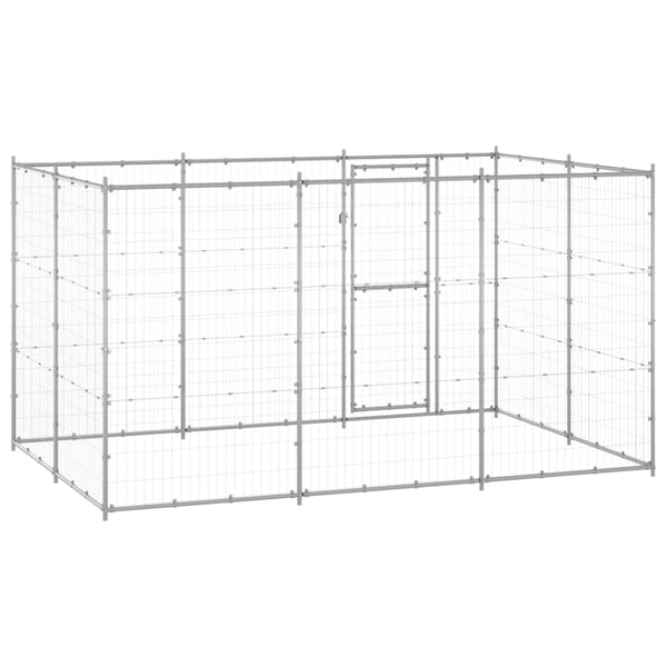 Outdoor-Hundezwinger Verzinkter Stahl 7,26 m²