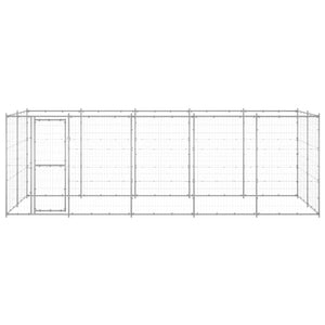 vidaXL Chenil extérieur en acier galvanisé 12,1 m²