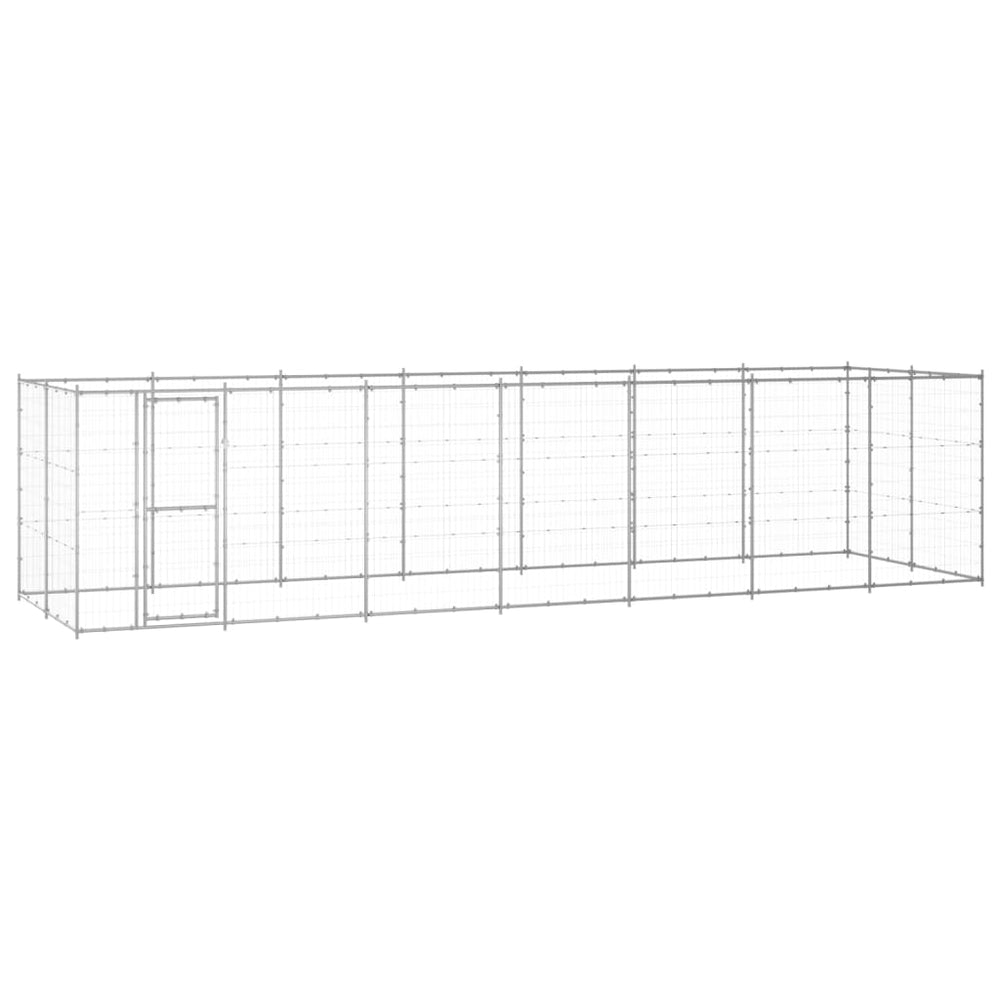 Outdoor-Hundezwinger Verzinkter Stahl 16,94 m²