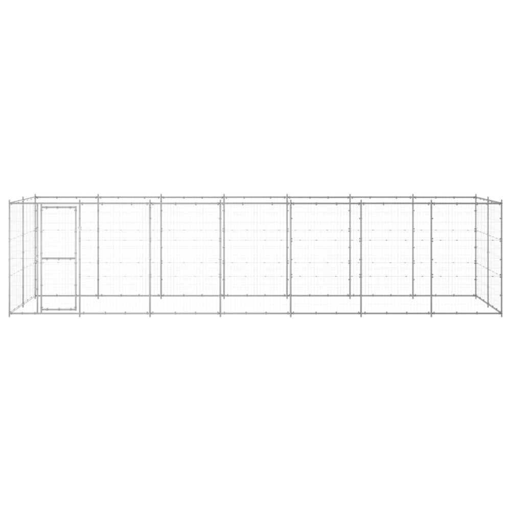Outdoor-Hundezwinger Verzinkter Stahl 16,94 m²