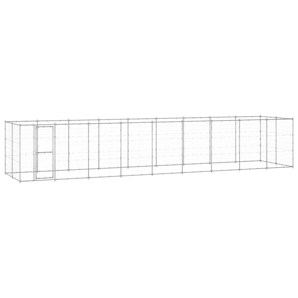 Outdoor-Hundezwinger Verzinkter Stahl 21,78 m²