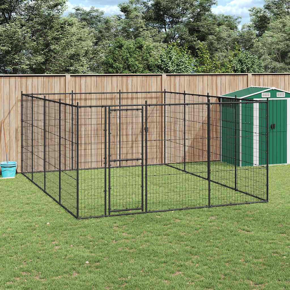 Outdoor-Hundezwinger Stahl 14,52 m²