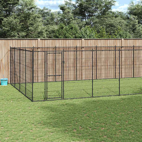 Outdoor-Hundezwinger Stahl 33,88 m²