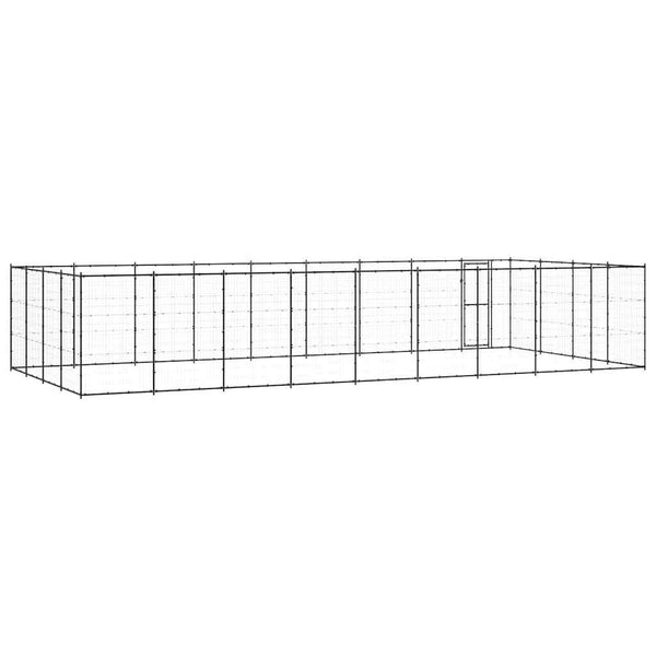 Outdoor-Hundezwinger Stahl 43,56 m²