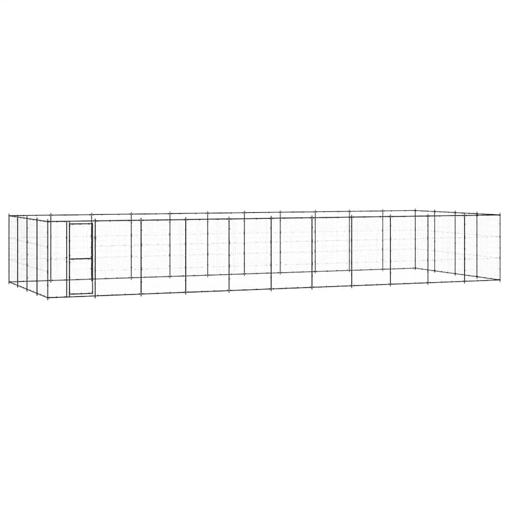 Outdoor-Hundezwinger Stahl 53,24 m²