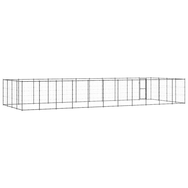 Outdoor-Hundezwinger Stahl 53,24 m²