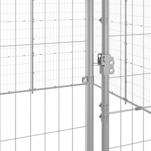 vidaXL Chenil extérieur en acier galvanisé 14,52 m²