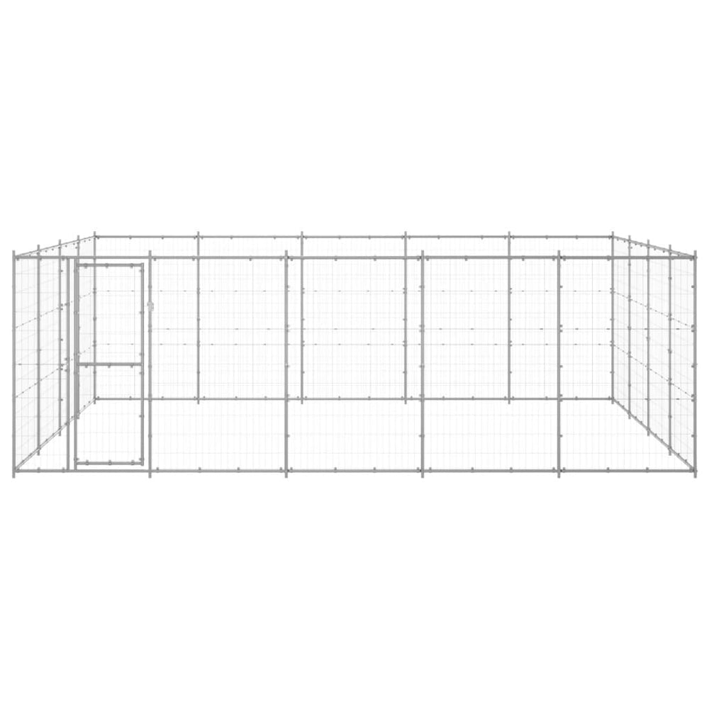 Outdoor-Hundezwinger Verzinkter Stahl 24,2 m²