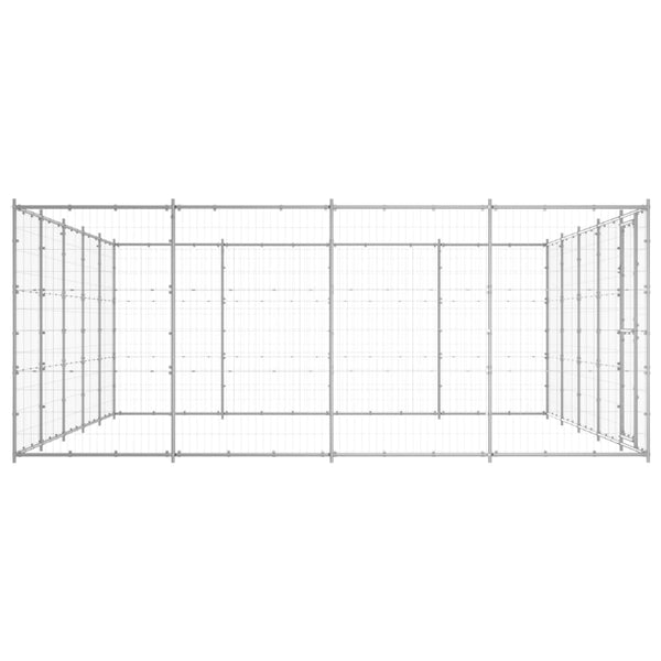 Outdoor-Hundezwinger Verzinkter Stahl 24,2 m²