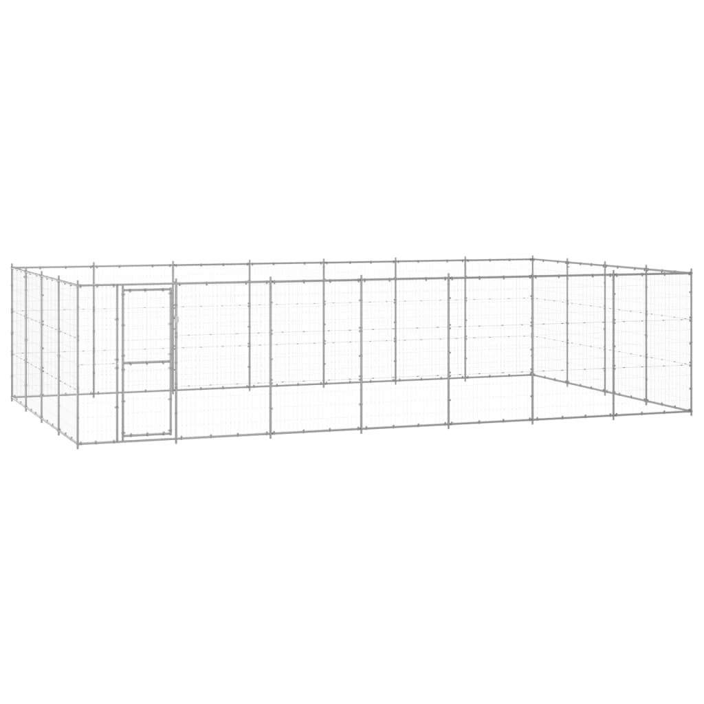 Outdoor-Hundezwinger Verzinkter Stahl 33,88 m²